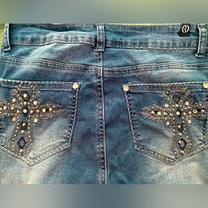 Bedazzled Cross Bootcut jeans